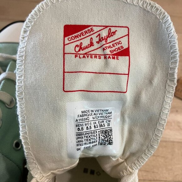 Converse Womens Sticky Aloe A11559C Chuck 70 Sneakers Size 8.5 Green Mint SP NWT - Picture 8 of 12